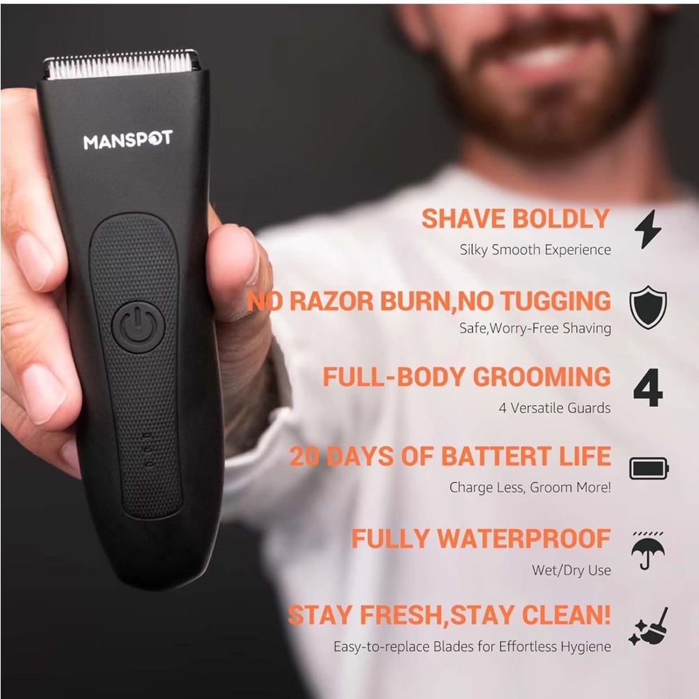 Black Grooming Tool with Ergonomic Design and Rechargeable Feature - Picture 2 of 5